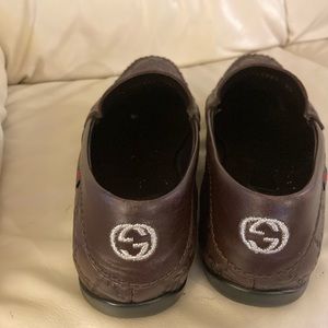 Gucci Dark Brown Guccissima Leather Loafer Driver